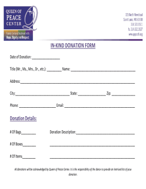In-Kind Donation Form