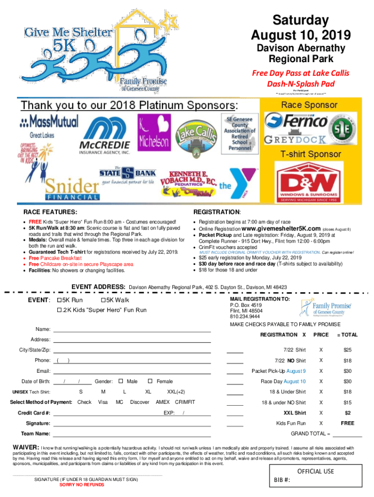 Fillable Online Rent a pavilion in Abernathy Park?Davison, MI Fax