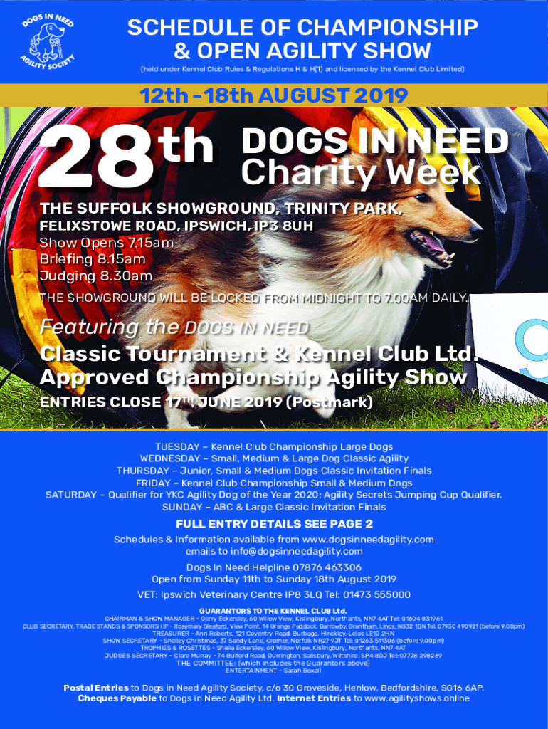 Fillable Online Held under American Kennel Club Rules Agility