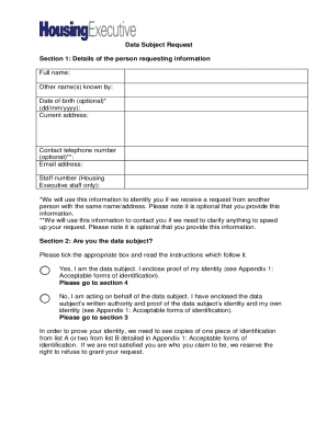 Fillable Online Data Protection Request Form. Data Protection Request ...