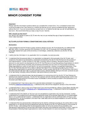minor candidate consent form