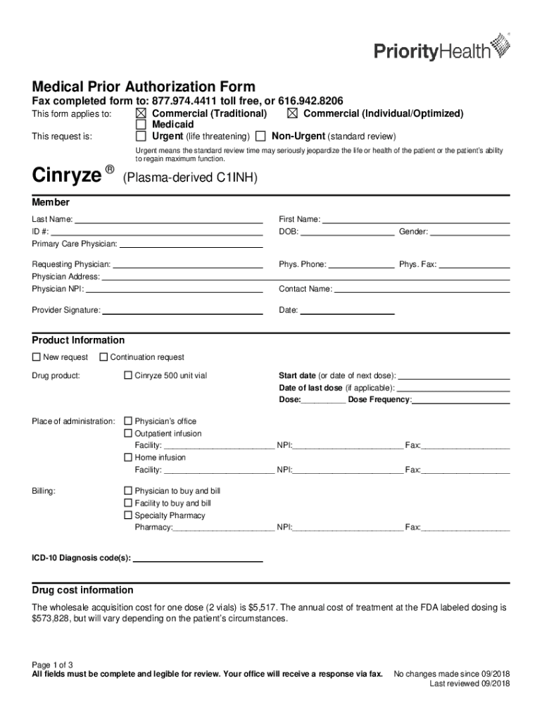 Fillable Online Medical Prior Authorization Form. Request determination