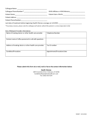 Fillable Online Transition of Care Request Form - Kaiser Permanente ...