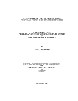 Introduction form - INVESTIGATION OF CYTOCIDAL EFFECT OF K5 TYPE YEAST KILLER