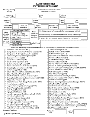 Staff Development Request Form