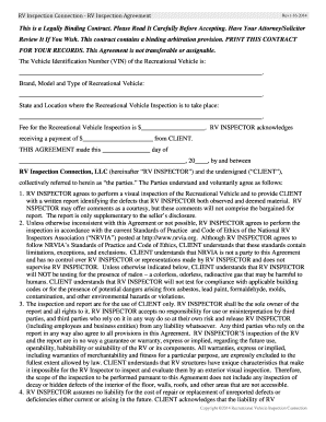 RV Inspection Agreement