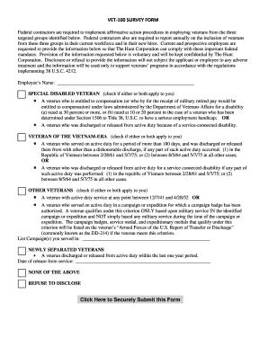 VET-100 Survey Form