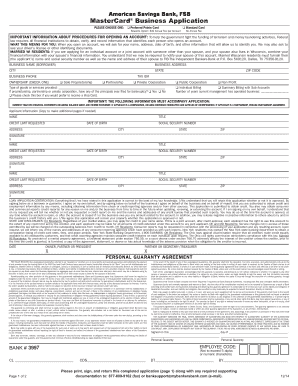 MasterCard Business Application