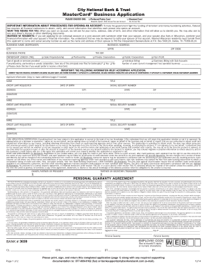 MasterCard Business Application