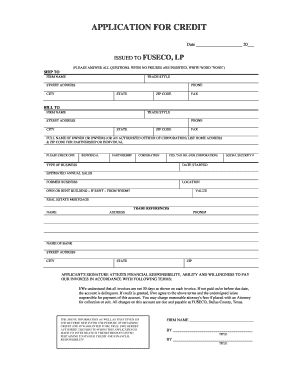 Application for Credit