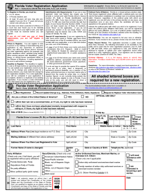 Florida Voter Registration Application