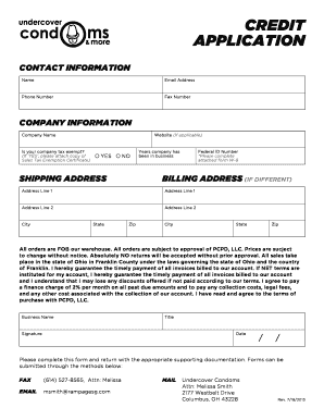 Credit Application Form