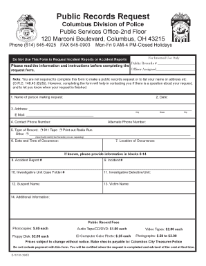 Public Records Request Form