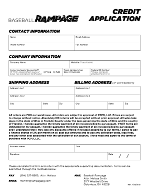 Credit Application Form