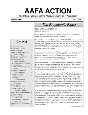AAFA ACTION Summer 1997 - Alford American Family Association - alfordassociation