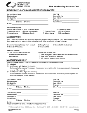UVA Community Credit Union Membership Application
