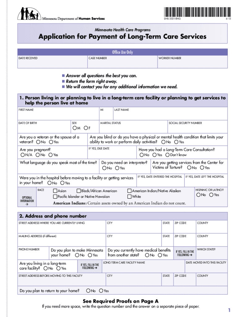 dhs 3531 Preview on Page 1