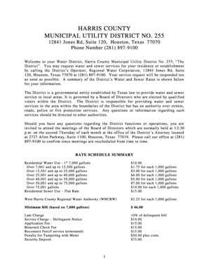 Harris County Water and Sewer Service Application