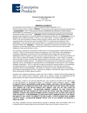 Personal Guaranty Agreement