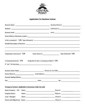 Business License Application