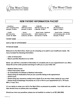 New Patient Information Packet