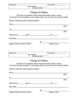 Voter Address Change Form