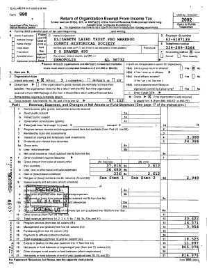 Form 990 Tax Exemption Return