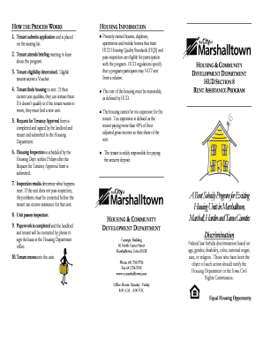 HUD Section 8 Rent Assistance Application