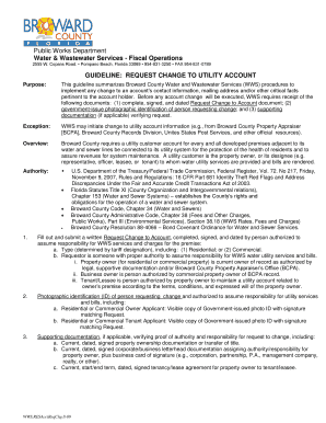 Request Change to Utility Account