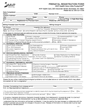 Prenatal Registration Form