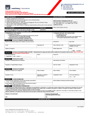 AXA Insurance Singapore Student Claim Form