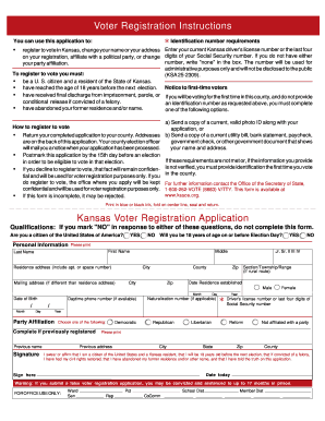 Kansas Voter Registration Application