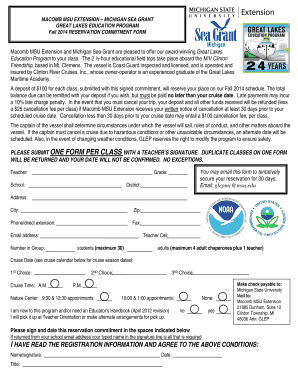 Great Lakes Education Program Registration Form