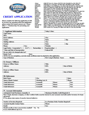 Credit Application Form