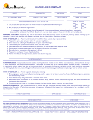 Youth Player Contract