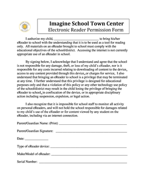 Electronic Reader Permission Form
