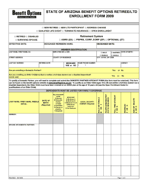 Arizona Retiree/LTD Enrollment Form