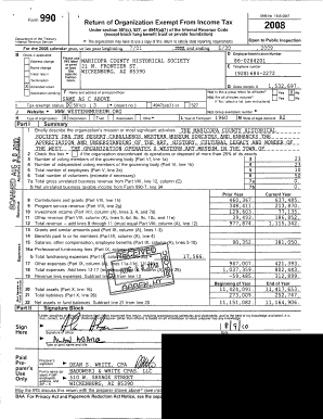 Form 990 Return of Organization Exempt From Income Tax
