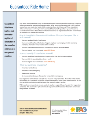 Guaranteed Ride Home Application