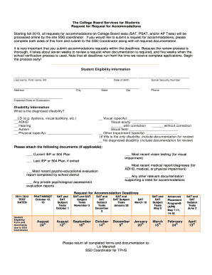 College Board Accommodation Request Form