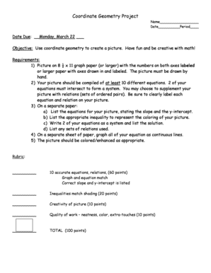 Coordinate Geometry Project