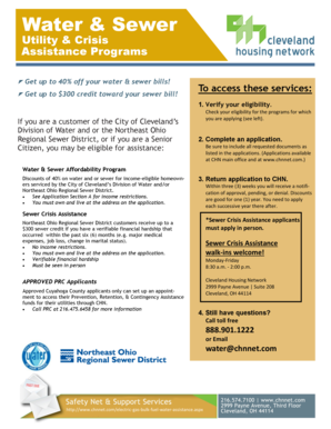 Cleveland Water & Sewer Assistance Application