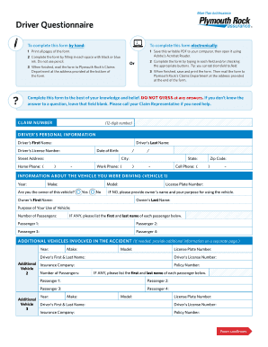 Driver Questionnaire