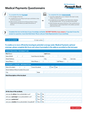 Medical Payments Questionnaire