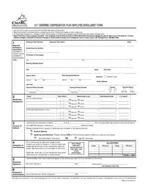 457 Deferred Compensation Plan Employee Enrollment Form