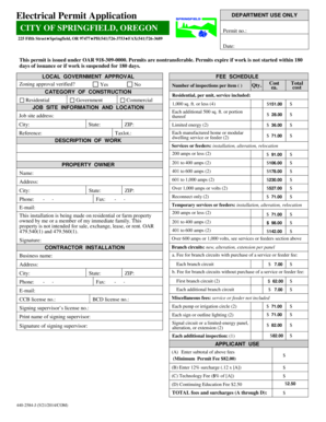 Electrical Permit Application