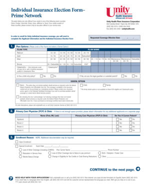 Individual Insurance Election Form