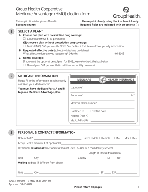 Medicare Advantage HMO Election Form