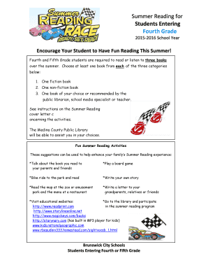 Summer Reading Program for Fourth Grade