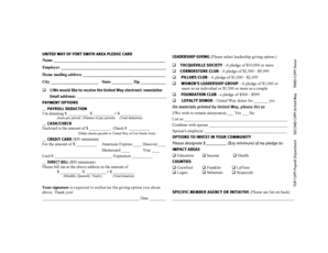 United Way Leadership Giving Form